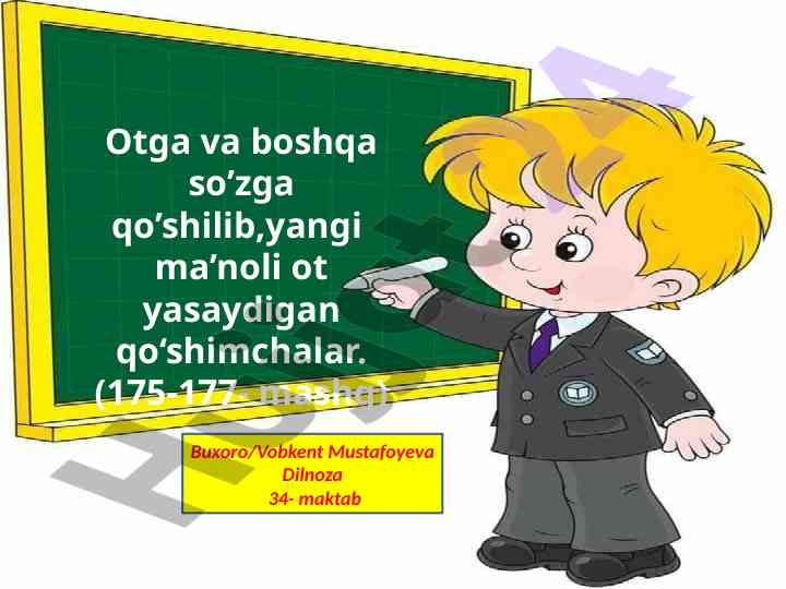Yangi ma’noli ot yasaydigan qo‘shimchalar