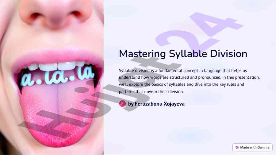 Mastering syllable division basics and rules