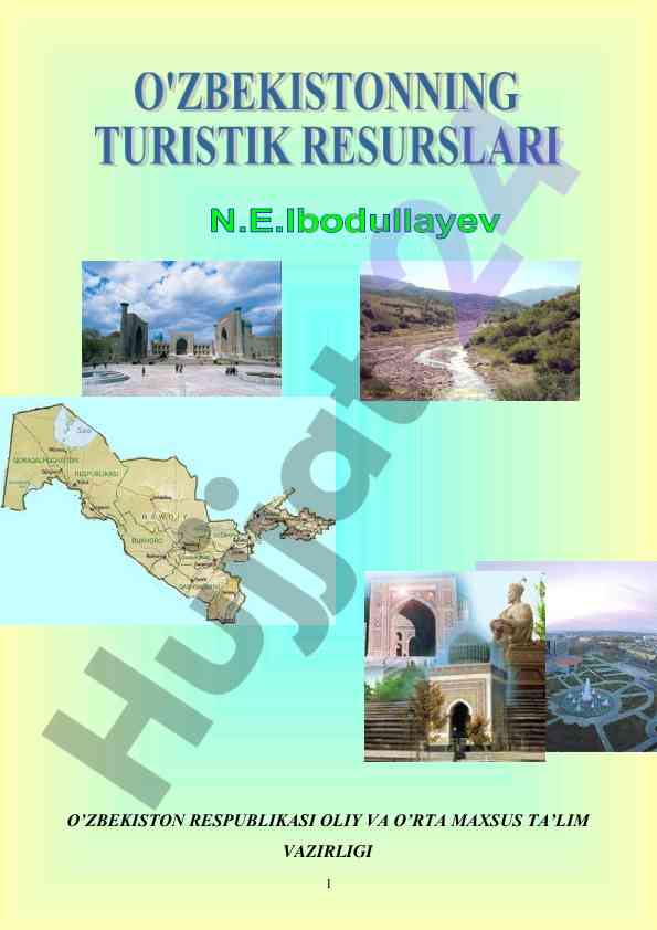 O'zbekistonning turistik resurslari ma'ruzalar matni