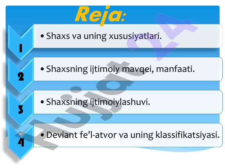 Shaxs va xususiyatlari ijtimoiy mavqei tahlili