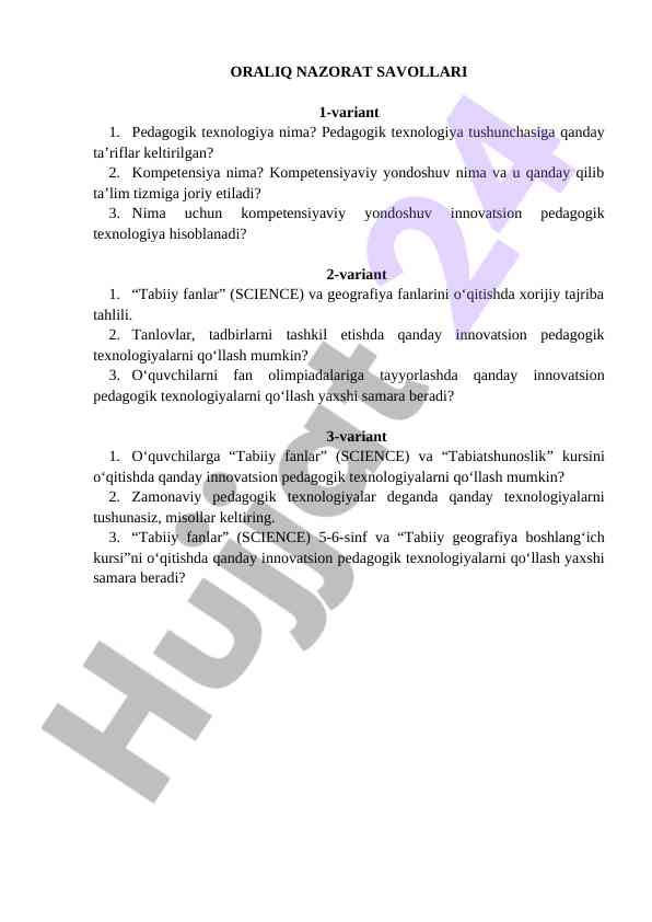 Pedagogik Texnologiya Va Kompetensiya