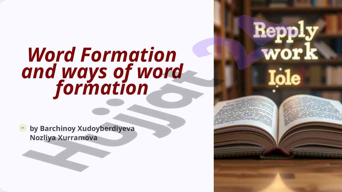 Morphology and word formation techniques overview