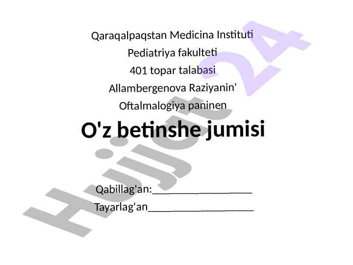 Shegren sindromi va ko'z jas bezining o'speleri