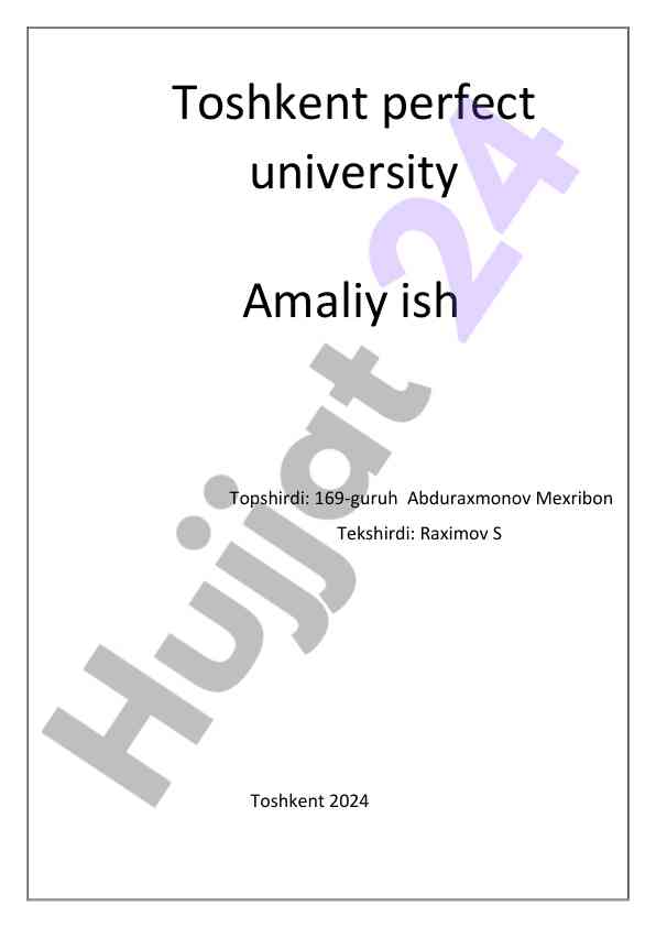 Amaliy ishlar va power point slaydlar yaratish