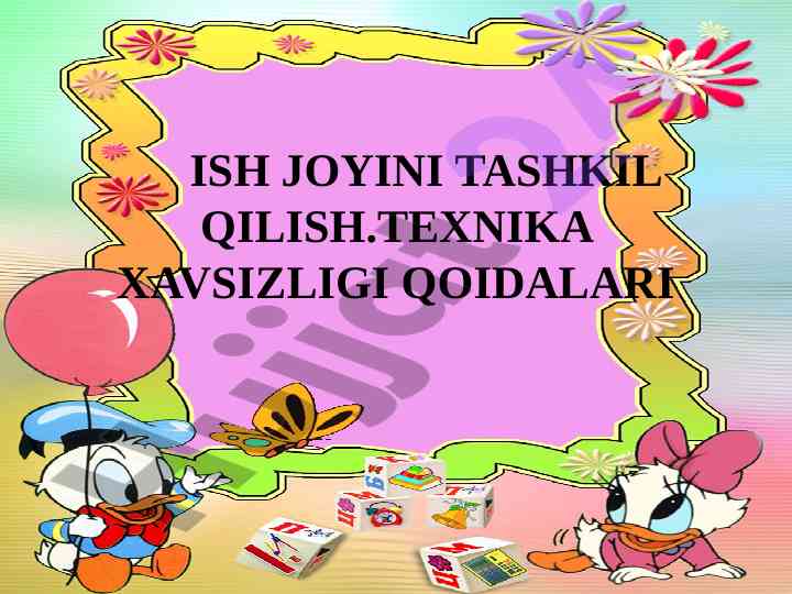 Texnologiya ta’limi: ish turlari va materiallar