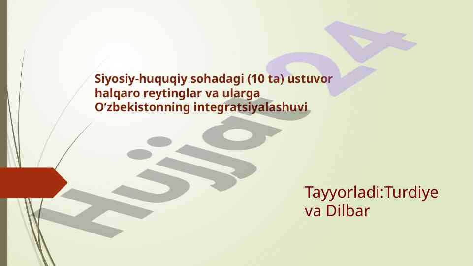 O‘zbekistonning xalqaro reytinglardagi o‘rni
