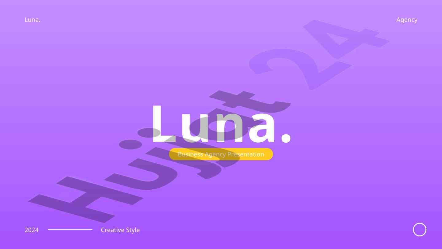 Creative business agency presentation overview 2024