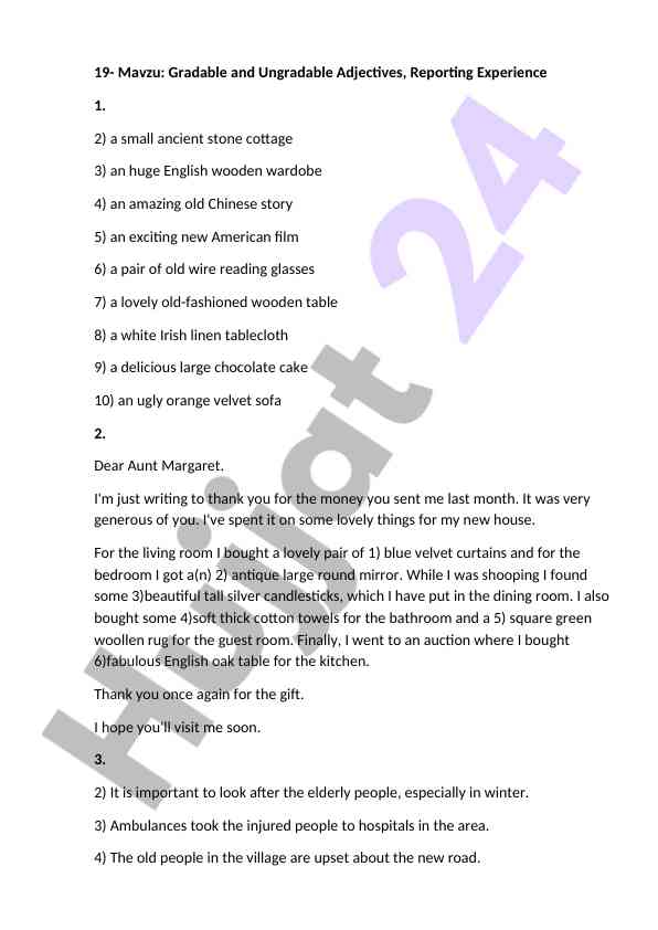 Gradable and ungradable adjectives analysis