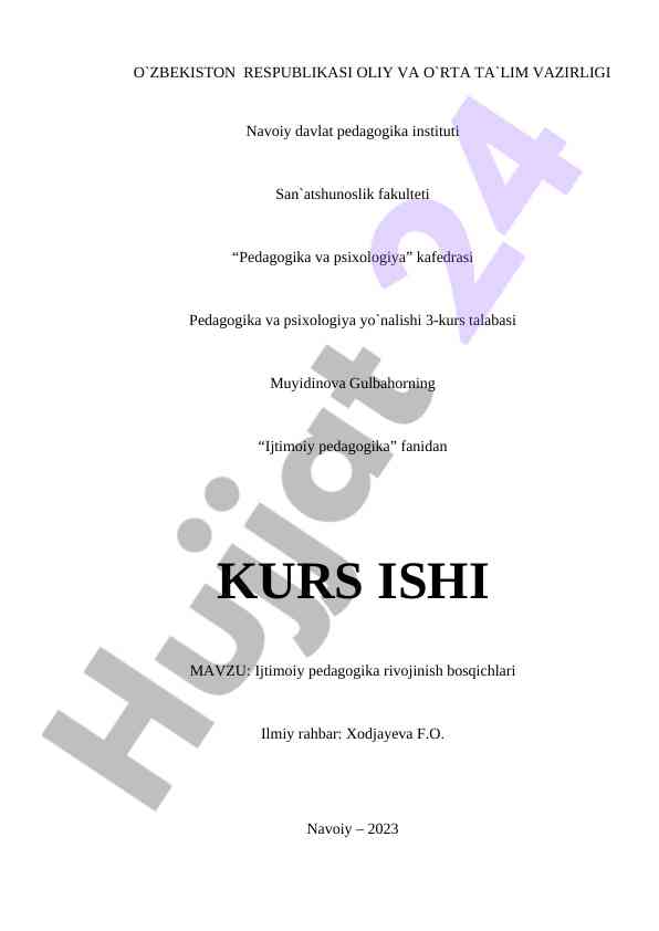 Ijtimoiy pedagogikada rivojlanish bosqichlari