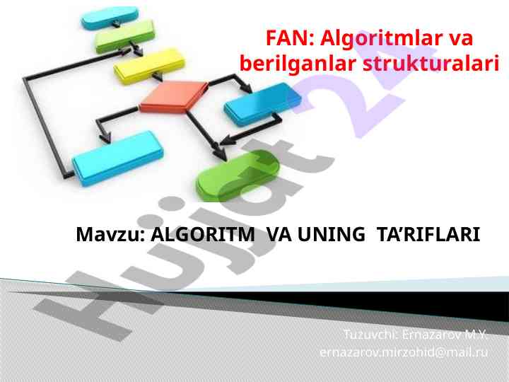 Algoritm va uning ta’riflari