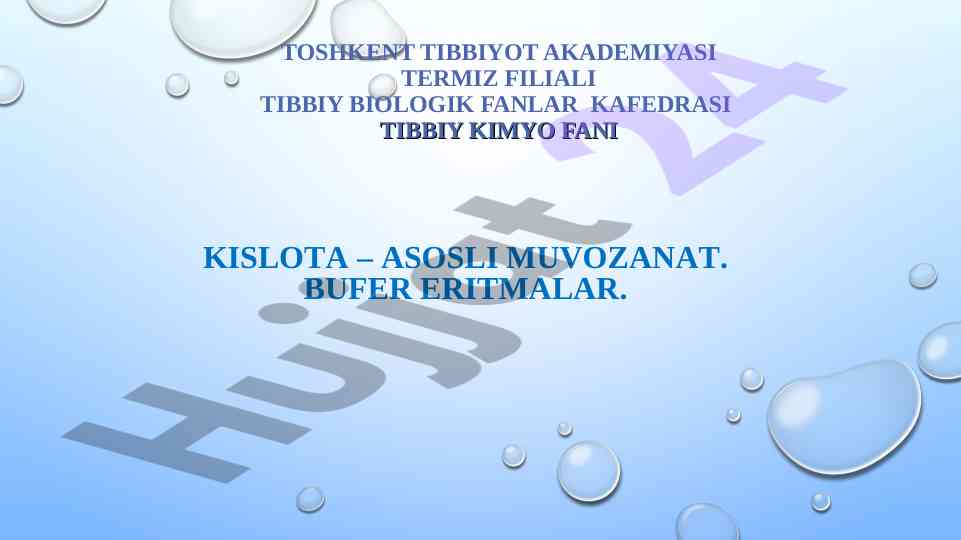 Bufer eritmalarining ph ni hisoblash usullari
