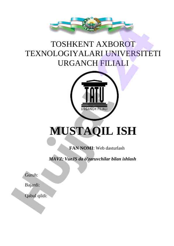 Vuejs da o'zgaruvchilar bilan ishlash