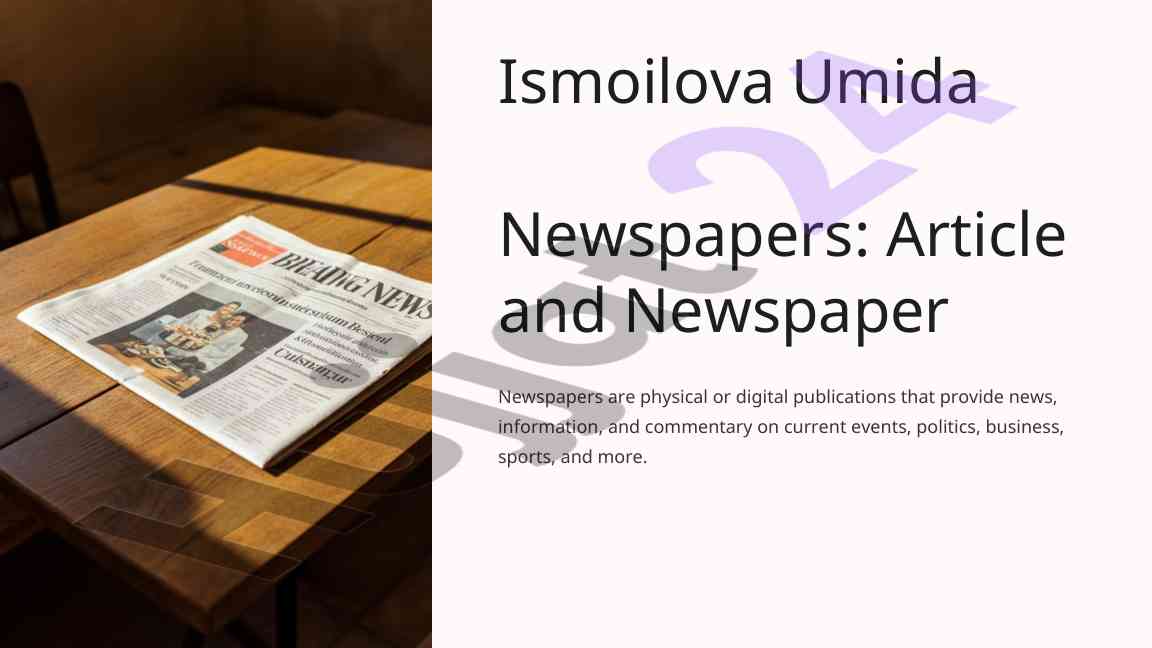 Understanding the structure of newspapers and journalism