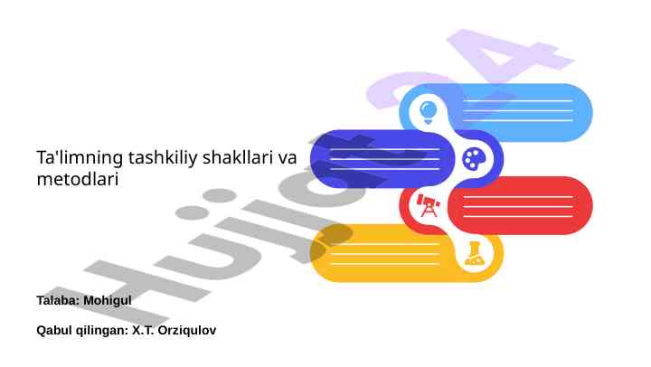 Ta'limning tashkiliy shakllari va metodlari tahlili
