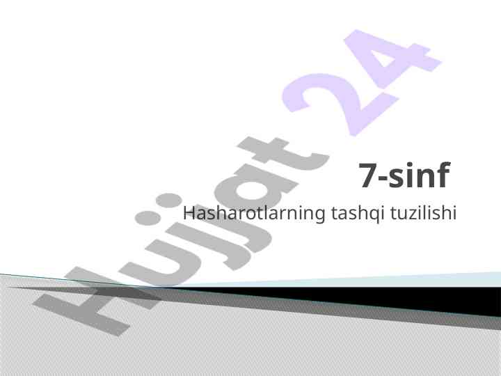 7-sinf hasharotlarning tashqi tuzilishi dars rejasi