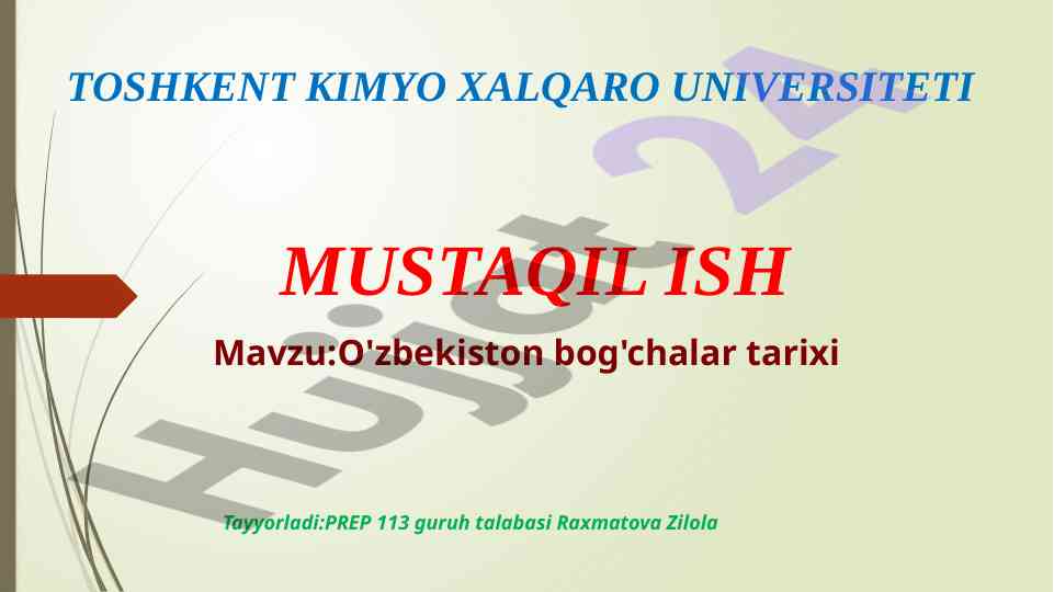 O'zbekiston bog'chalar tarixi va taraqqiyoti