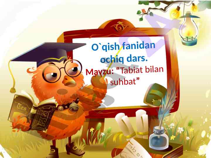 Tabiat bilan suhbat mavzusida ochiq dars