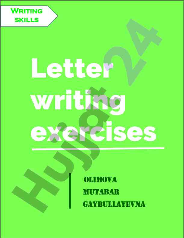 Effective letter writing exercises for english learners