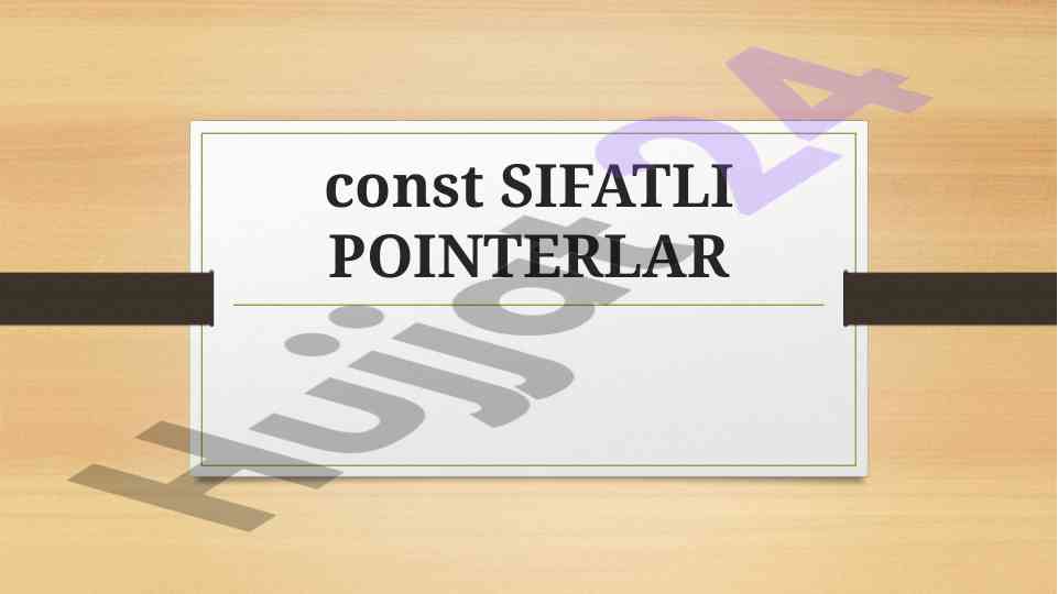 Konsant sifatlari bilan dasturlash uslubi