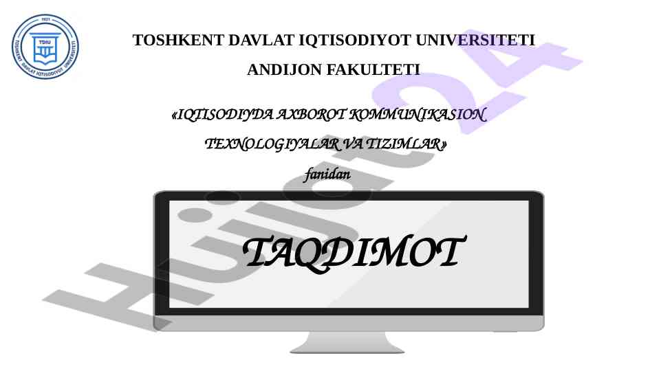 Raqamli iqtisodiyot va axborot texnologiyalari