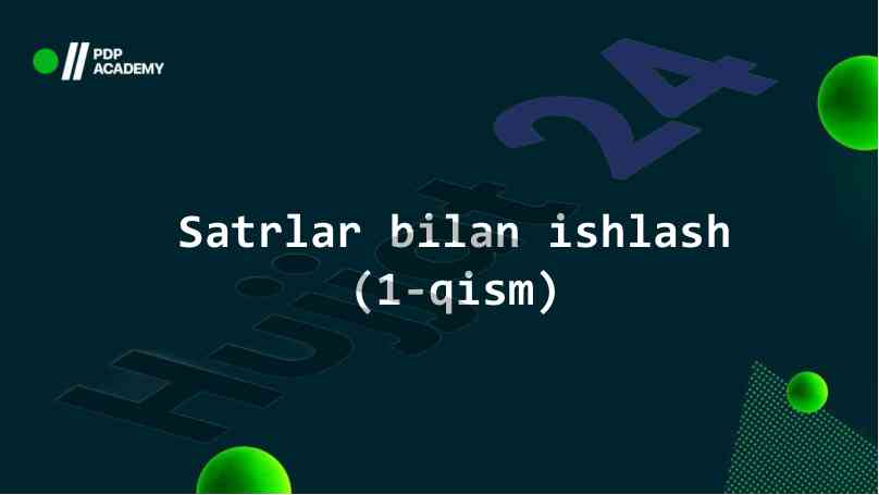 Satrlar bilan ishlash c++ da asosiy funksiyalar