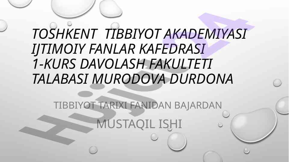 Amir temur va temuriylar davridagi tibbiyot