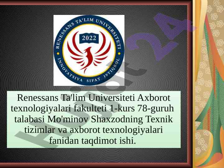 Axborot texnologiyalarining rivojlanish tarixi