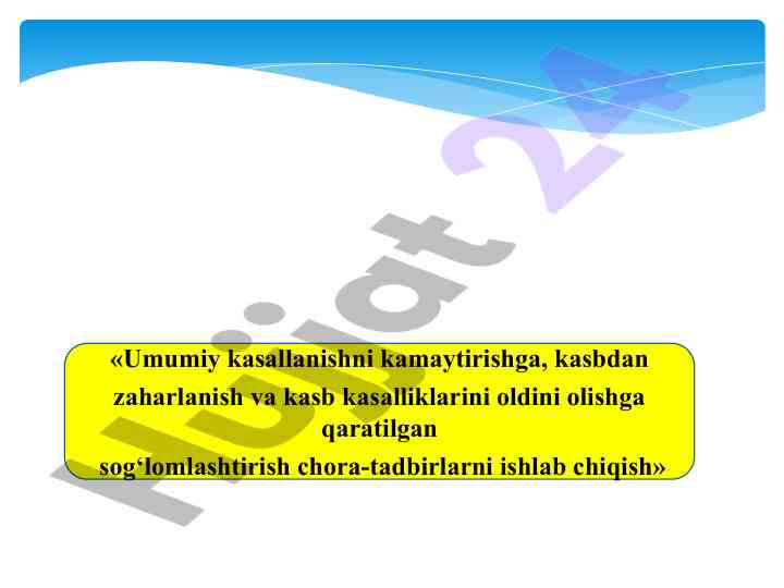 Sog‘lomlashtirish chora-tadbirlarini ishlab chiqish rejasi