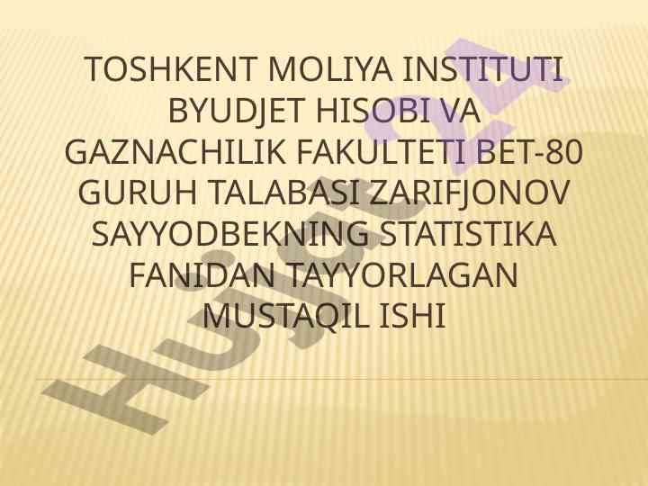 Sug'urtalash tarif stavkalari statistikasi