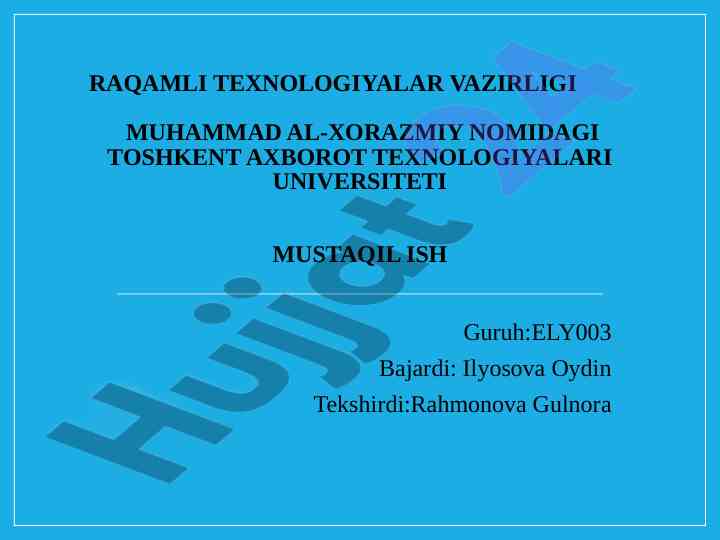 Barqaror rivojlanish maqsadlari tahlili