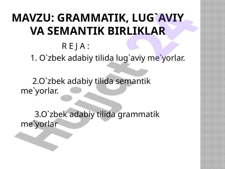 O'zbek adabiy tilida grammatik me'yorlar tahlili