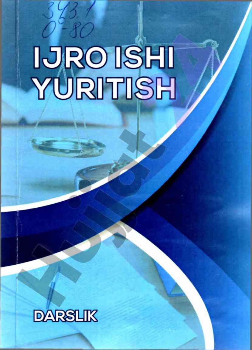 Ijro ishlari yuritish darslik