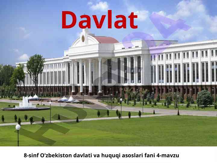 O’zbekiston davlati va huquqi asoslari 4-mavzu