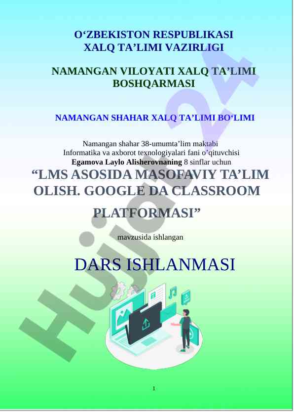 LMS Asosida Masofaviy Ta’lim Olish