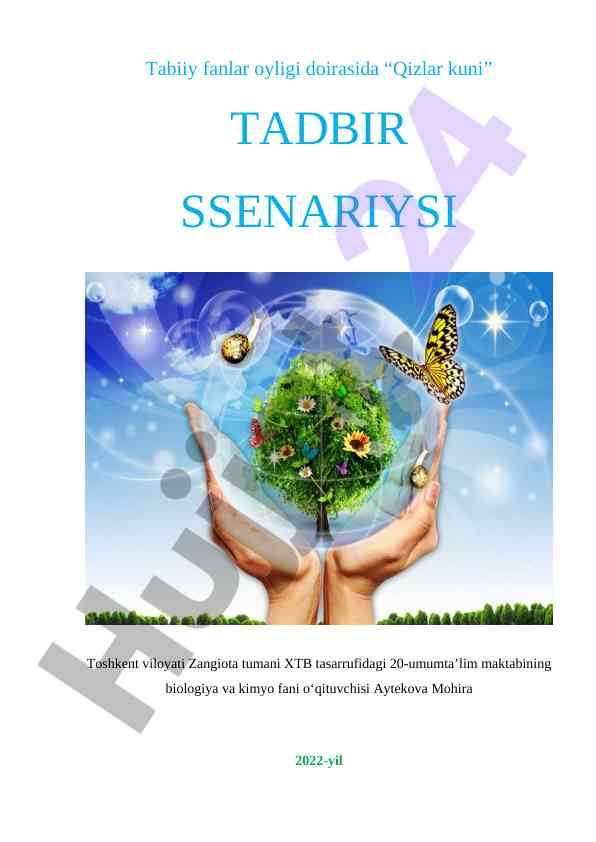 Tabiiy fanlar oyligi doirasida qizlar kuni tadbir
