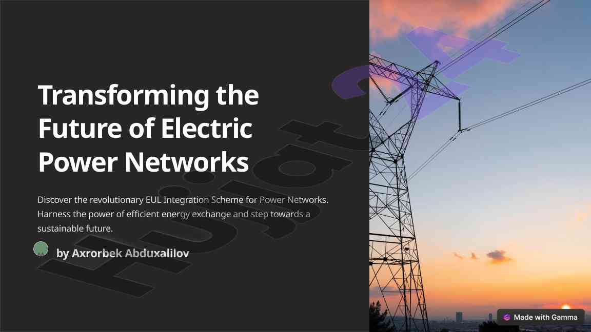 Innovative eul integration scheme for electric networks