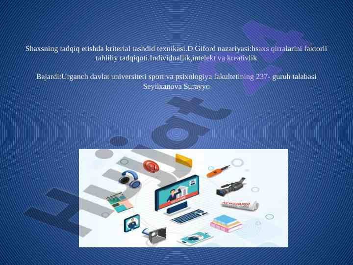 Shaxsning kriterial tashdid texnikasi tadqiqoti