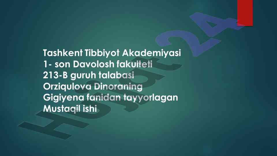 Parhez stollari tahlili va tavsiyalari
