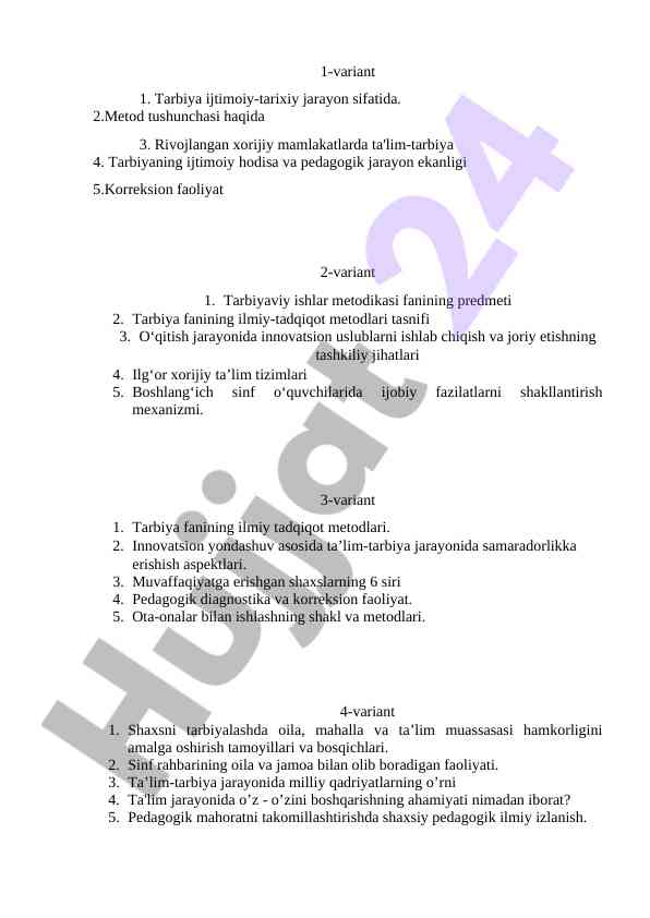 Innovatsion yondashuvlar bilan ta'lim-tarbiya jarayoni