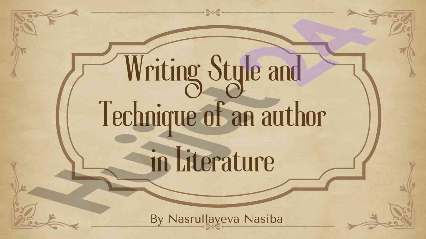 Writing style and technique in literature