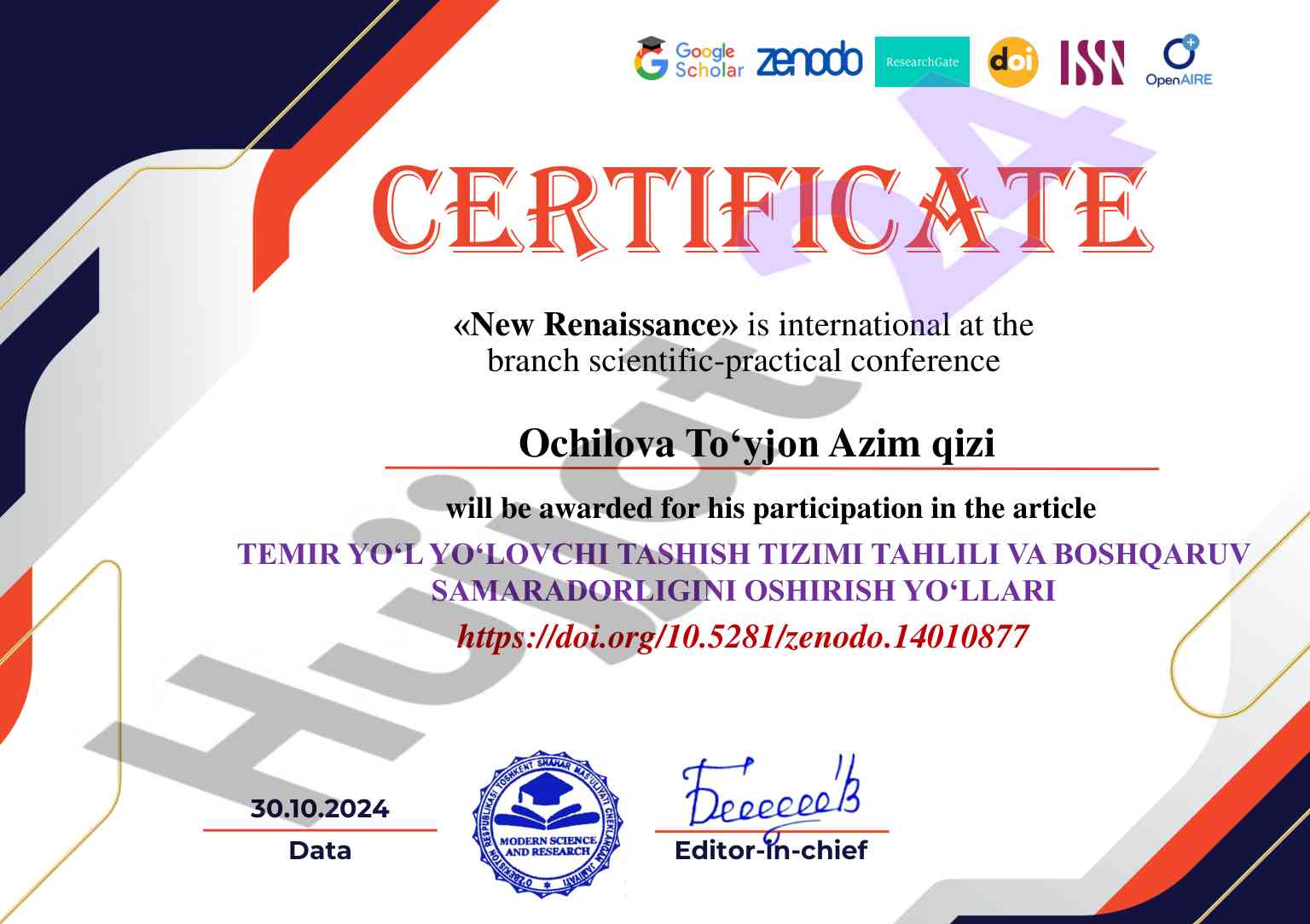 Temir yo‘l yo‘lovchi tashish tizimi tahlili
