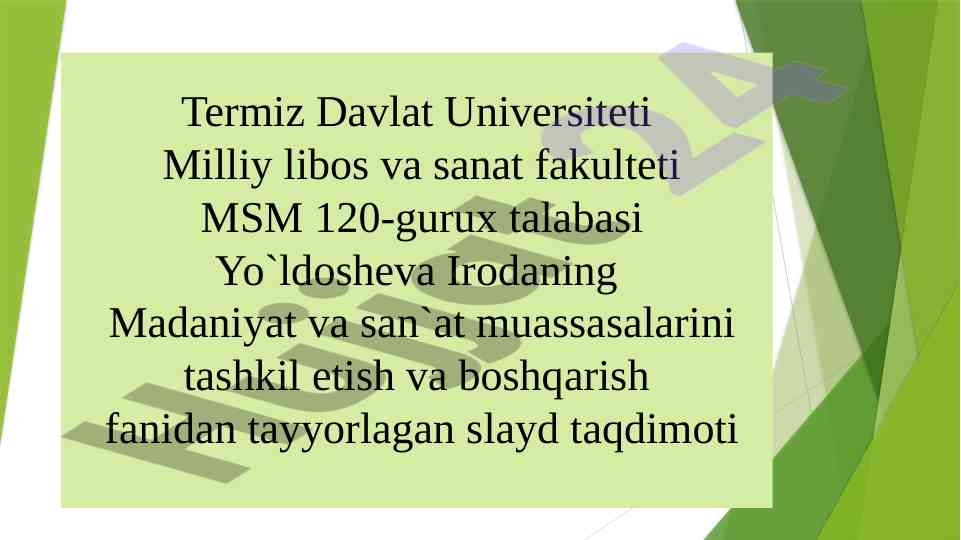 Nizo va stresslarni boshqarish taqdimoti