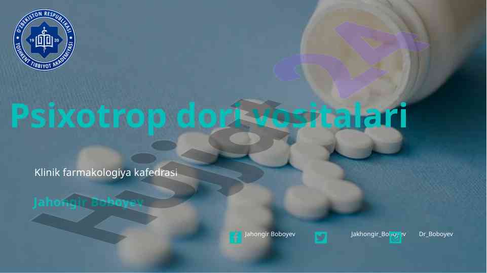 Psixotrop dori vositalari klinik farmakologiya