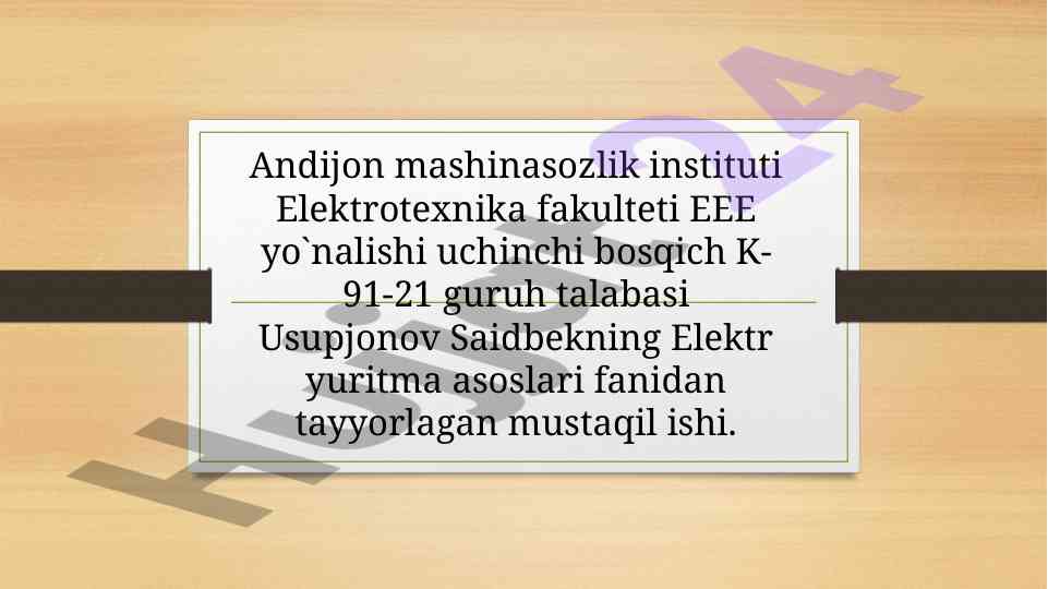 Tokarlik stanogining boshqaruv sxemasi tahlili