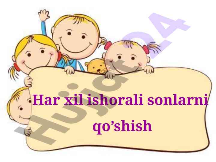 Har xil išorali sonlarni qo’shish bo’yicha misollar