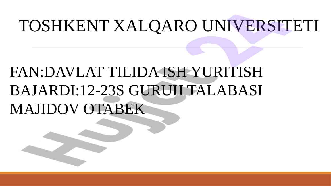 Sud qarorlarining yozuv uslubi taqdimoti