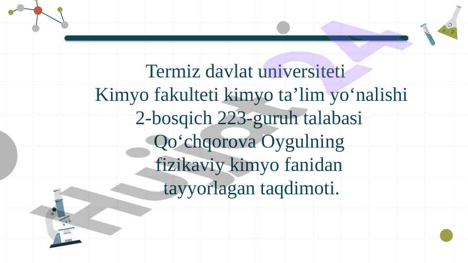 Potensiometrik titrlash taqdimoti