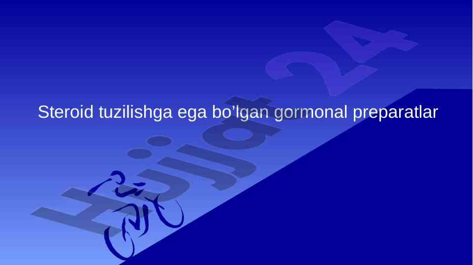 Gormonlar va ularning ta'siri: anabolik preparatlar