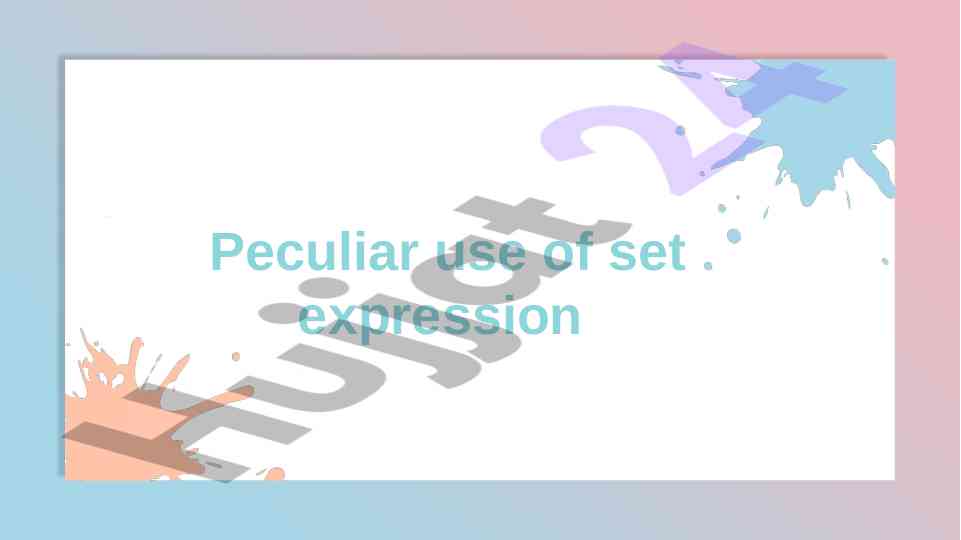 Set expressions in language and their importance