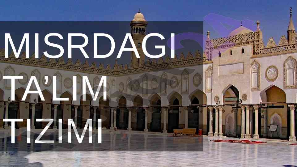 Misrdagi ta'lim tizimi va uning tuzilmalari
